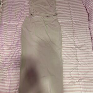 Elegant Beige Two Piece Outfit